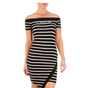 Bebe Mini Black & White Dress